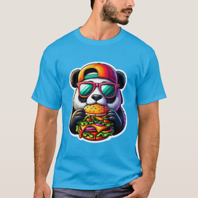 CAMISETA PANDA COMIENDO QUESO 2 (Anverso)