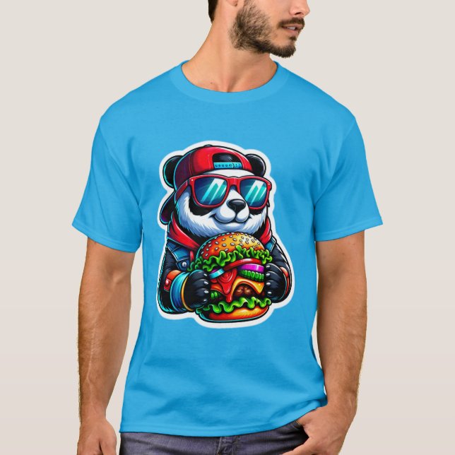CAMISETA PANDA COMIENDO QUESO 6 (Anverso)