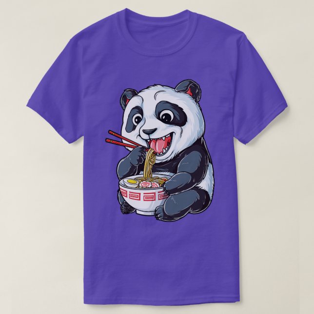 Camiseta Panda comiendo Ramen para hombres mujeres Chicas n (Diseño del anverso)