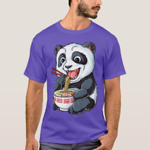 Camiseta Panda comiendo Ramen para hombres mujeres Chicas n