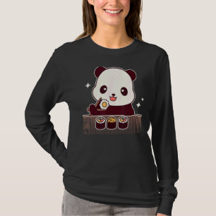 Camiseta Panda comiendo sushi lindo oso panda
