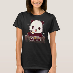 Camiseta Panda comiendo sushi lindo oso panda