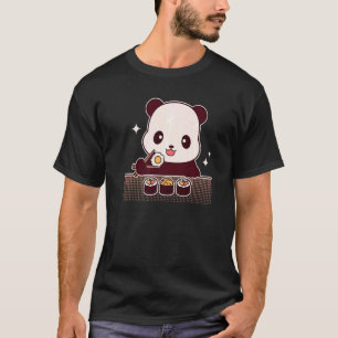 Camiseta Panda comiendo sushi lindo oso panda