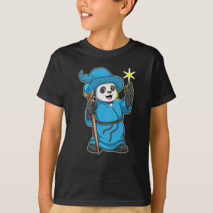 Camiseta Panda como asistente con varita mágica