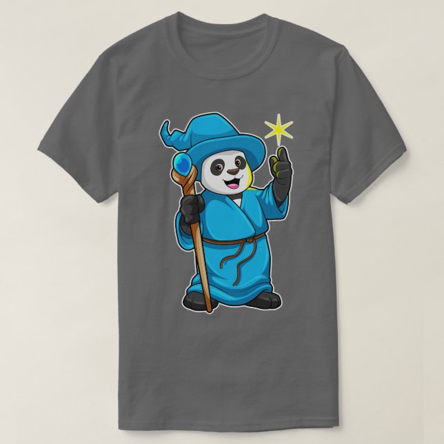 Camiseta Panda como asistente con varita mágica (Diseño del anverso)