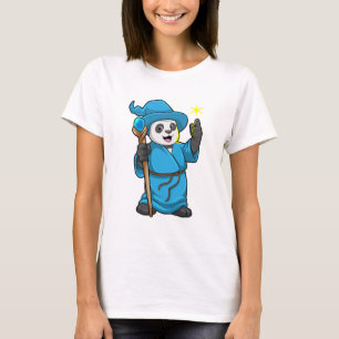 Camiseta Panda como asistente con varita mágica