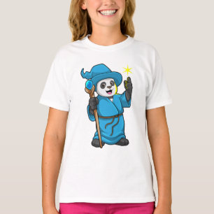 Camiseta Panda como asistente con varita mágica