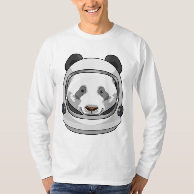 Camiseta Panda como astronauta con casco (Anverso)