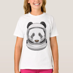 Camiseta Panda como astronauta con casco