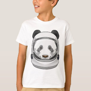 Camiseta Panda como astronauta con casco
