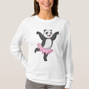 Camiseta Panda como Ballerina en el ballet
