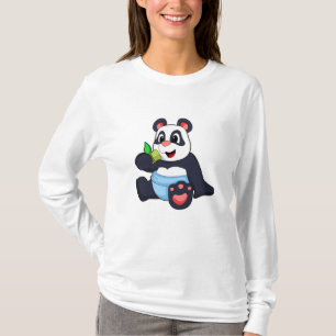 Camiseta Panda como bebé con bambú