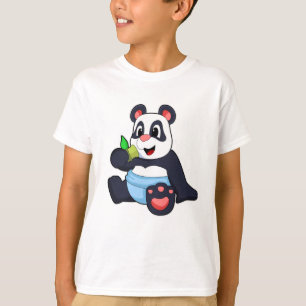 Camiseta Panda como bebé con bambú