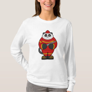 Camiseta Panda como bombero con manguera