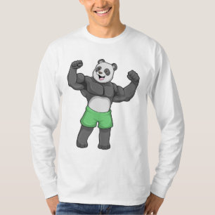 Camiseta Panda como constructora de cuerpos en Bodybuilding