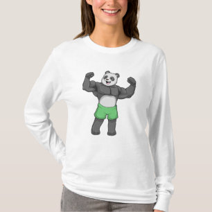 Camiseta Panda como constructora de cuerpos en Bodybuilding