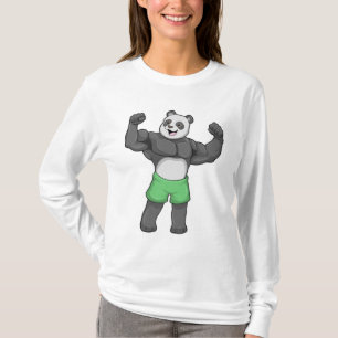 Camiseta Panda como constructora de cuerpos en Bodybuilding