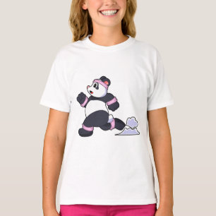Camiseta Panda como corredor en carrera