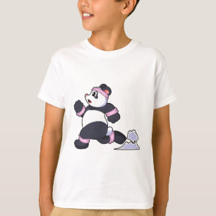 Camiseta Panda como corredor en carrera