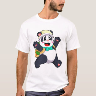Camiseta Panda como estudiante