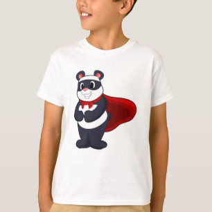 Camiseta Panda como héroe con máscara y Cabo