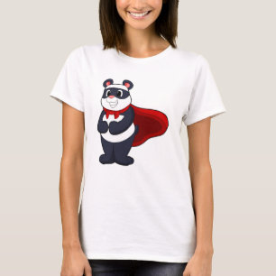 Camiseta Panda como héroe con máscara y Cabo