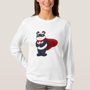 Camiseta Panda como héroe con máscara y Cabo