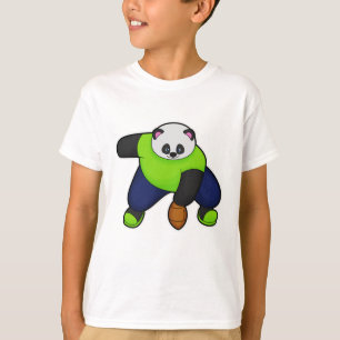 Camiseta Panda como jugador de fútbol con fútbol