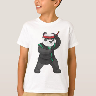 Camiseta Panda como Ninja en disfraz