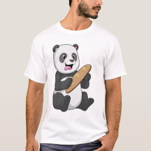 Camiseta Panda como panadero con pan