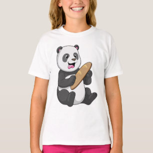 Camiseta Panda como panadero con pan