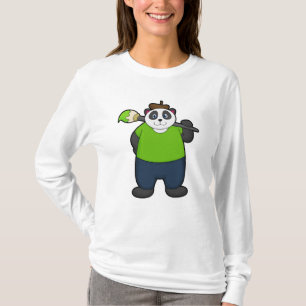 Camiseta Panda como pintador con pincel