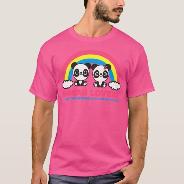 Camiseta Panda con arcoiris (Anverso)