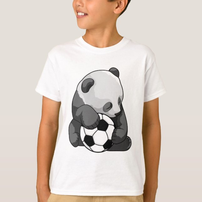 Camiseta Panda con balón de fútbol (Anverso)