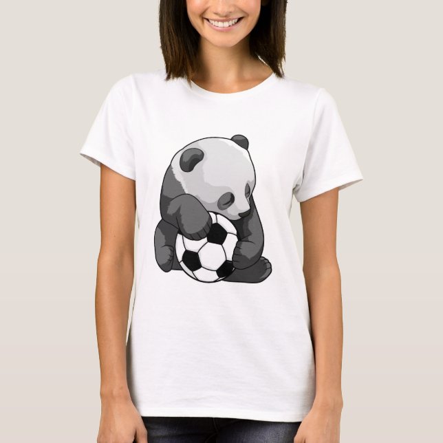 Camiseta Panda con balón de fútbol (Anverso)