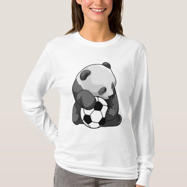 Camiseta Panda con balón de fútbol (Anverso)