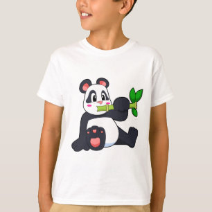 Camiseta Panda con bambú