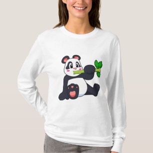 Camiseta Panda con bambú