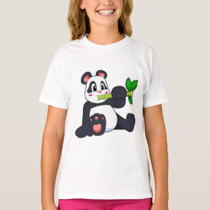 Camiseta Panda con bambú