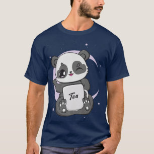 Camiseta Panda con Boba Bubble Tea Leche Anime Kawaii Bear