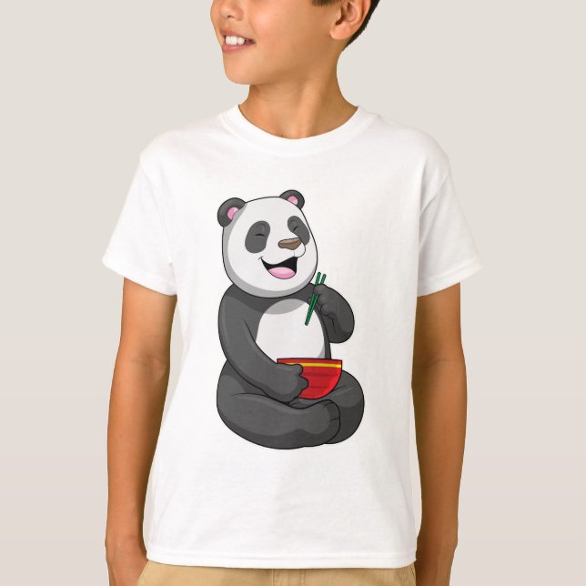 Camiseta Panda con Bowl Ramen (Anverso)