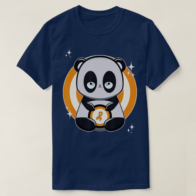 Camiseta Panda Con Conciencia De Leucemia De Cinta 1 (Diseño del anverso)