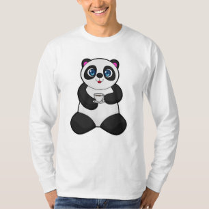 Camiseta Panda con Copa de Café