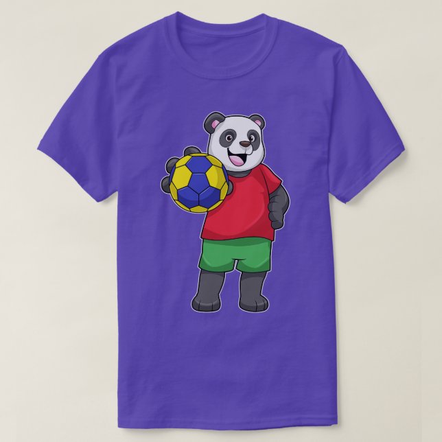 Camiseta Panda con deportes de balonmano (Diseño del anverso)