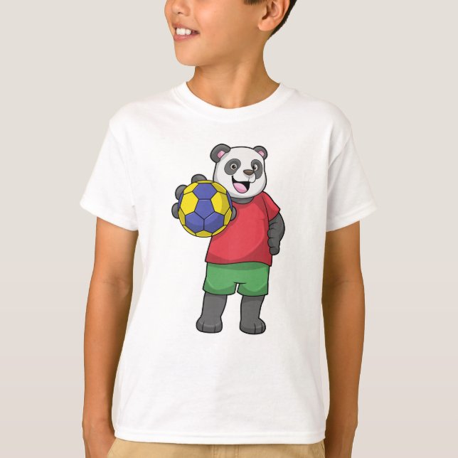 Camiseta Panda con deportes de balonmano (Anverso)