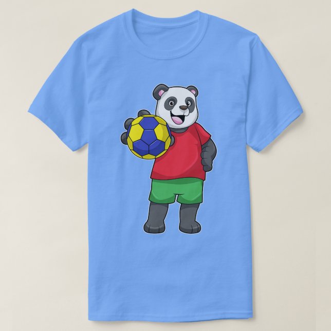 Camiseta Panda con deportes de balonmano (Diseño del anverso)