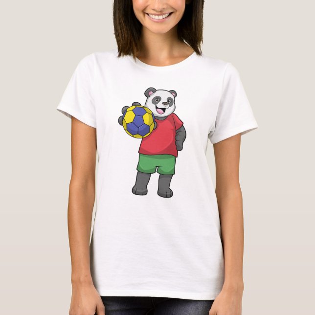 Camiseta Panda con deportes de balonmano (Anverso)