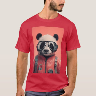 Camiseta Panda con gafas Arte divertido de animales retro