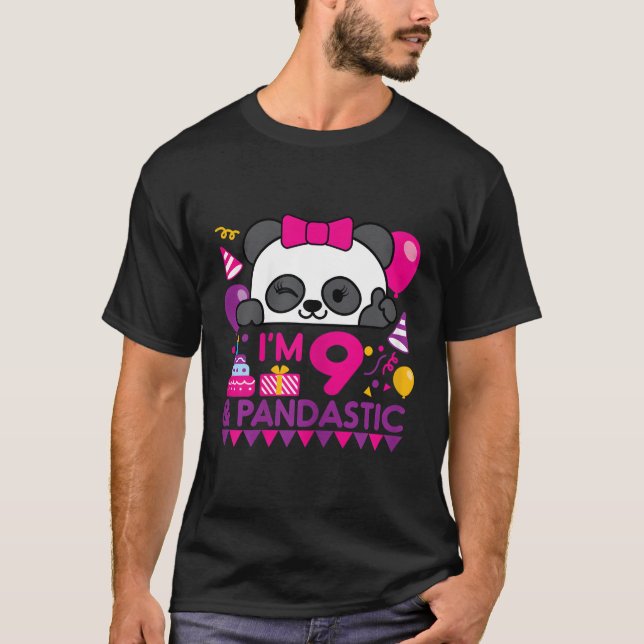 Camiseta Panda con globo 9 Py (Anverso)