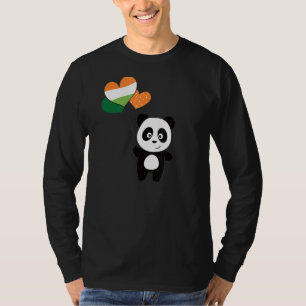 Camiseta Panda con globos irlandeses adorables animales par